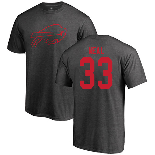 Men NFL Buffalo Bills #33 Siran Neal Ash One Color T Shirt->nfl t-shirts->Sports Accessory